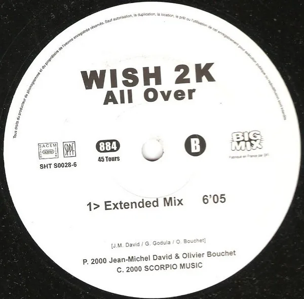 Album cover for All Over by Wish 2K