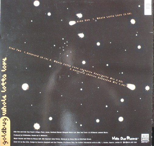 Album cover for Whole Lotta Love by Goldbug