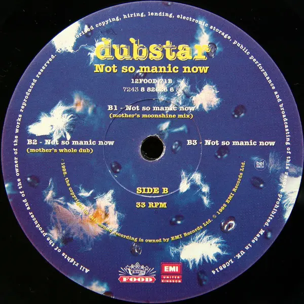 Dubstar (2) - Not So Manic Now, Electronic, Pop, Breaks, Leftfield, Progressive House, Synth-pop, 1995 - EMI United Kingdom, 