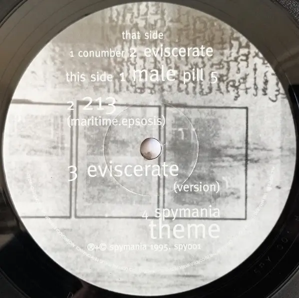 Squarepusher - Conumber E:P, Electronic, Abstract, Drum n Bass, IDM, 1995 - Spymania, UK, Vinyl 1x 12", 33 ⅓ RPM, EP