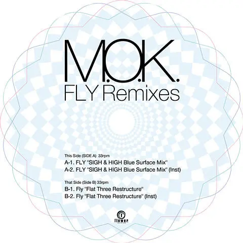 M.O.K. - Fly Remixes, Electronic, Jazz, Future Jazz, House, Flower Records, Japan, Vinyl 1x 12"