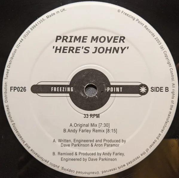 Album cover for Here's Johny by Prime Mover