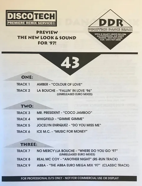 Album cover for DiscoTech Dance Remix 43 by Various