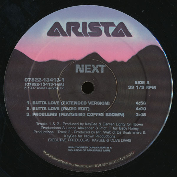 Next (2) - Butta Love, Hip Hop, RnB/Swing, 1997 - Arista, US, Vinyl 1x 12", Maxi-Single