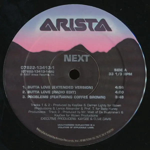 Next (2) - Butta Love, Hip Hop, RnB/Swing, 1997 - Arista, US, Vinyl 1x 12", Maxi-Single