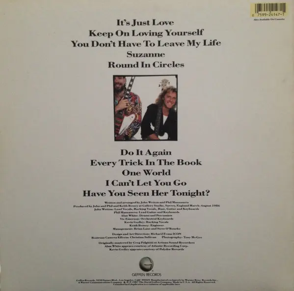 John Wetton / Phil Manzanera - Wetton / Manzanera - 1987 - Pop Rock - Geffen Records - Vinyl 1x LP, Album ARC Pressing