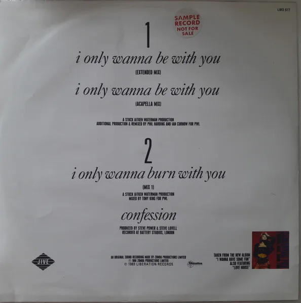 Album cover for I Only Wanna Be With You by Samantha Fox