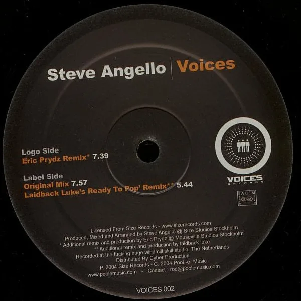 Album cover for Voices by Steve Angello