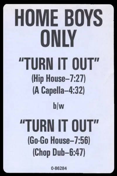 Home Boys Only - Turn It Out, Electronic, Hip-House, 1989 - Atlantic, US, Vinyl 1x 12", 33 ⅓ RPM