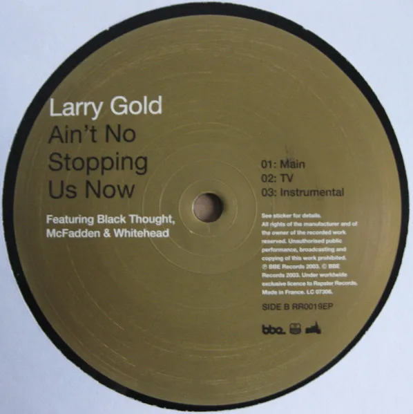 Album cover for Feel So Good / Ain't No Stopping Us Now by Larry Gold
