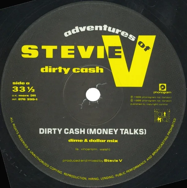 Album cover for Dirty Cash by Adventures Of Stevie V.