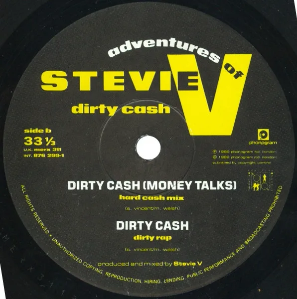 Album cover for Dirty Cash by Adventures Of Stevie V.