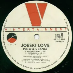 Joeski Love - Pee-Wee's Dance, Hip Hop, 1986 - Elektra, Vintertainment, US, Vinyl 1x 12", 33 ⅓ RPM, Reissue