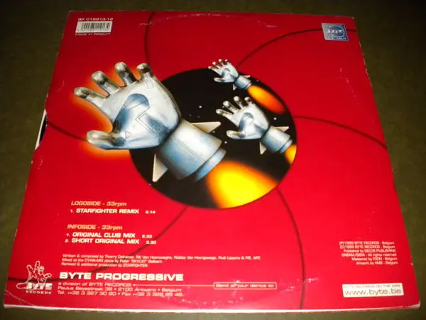 Rithro - Orgasm, Electronic, Hard House, Hard Trance, 1999 - Byte Progressive, Belgium, Vinyl 1x 12", 33 ⅓ RPM