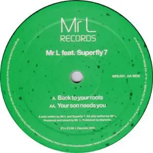 Mr L (2) feat. Superfly 7 - Back To Your Roots / Your Son Needs You, Electronic, Drum n Bass, 2005 - Mr L Records, UK, Vinyl 