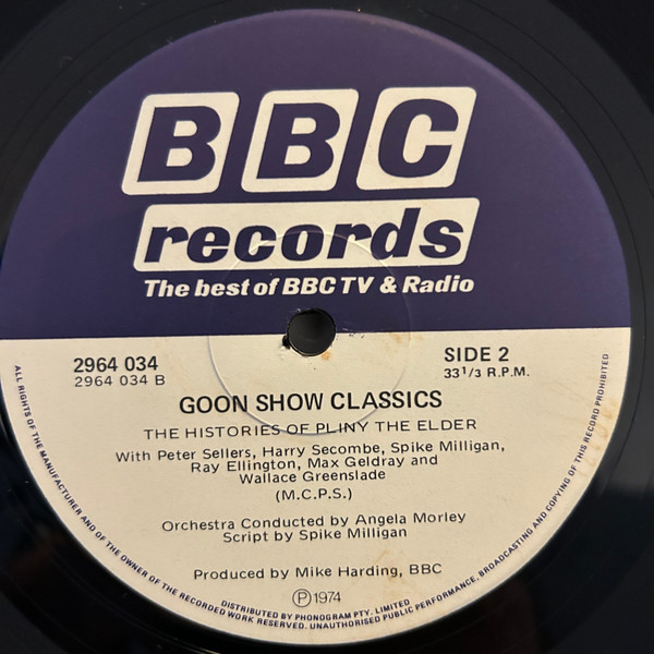Goons, The - Goon Show Classics, Non-Music, Comedy, Radioplay, 1974 - BBC Records, Australia, Vinyl 1x LP, Mono