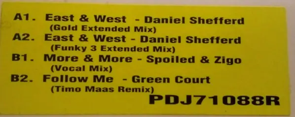 Daniel Shefferd / Spoiled & Zigo / Green Court - East & West / More & More / Follow Me, Electronic, House, Trance, Pro DJ Int