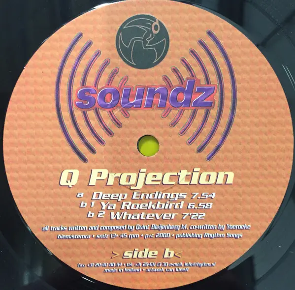 Q Projection - Deep Endings, Electronic, Trance, 2000 - Soundz, Netherlands, Vinyl 1x 12"