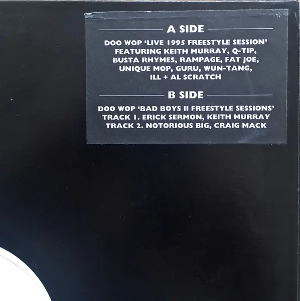 Doo Wop - Live 1995 Freestyle Session / Bad Boys II Freestyle Session, Hip Hop, 1995 - Not On Label, Vinyl 1x 12", 33 ⅓ RPM, 