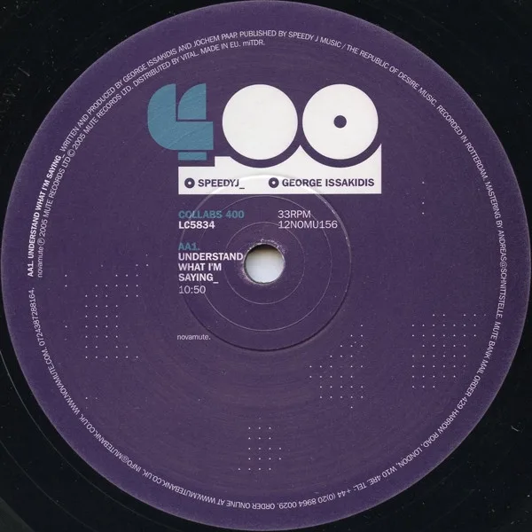 Album cover for Collabs 400 by Speedy J _ George Issakidis