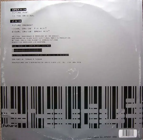 Mr. Monday - Future, Electronic, House, Techno, 1995 - Open, UK, Vinyl 1x 12", 33 ⅓ RPM