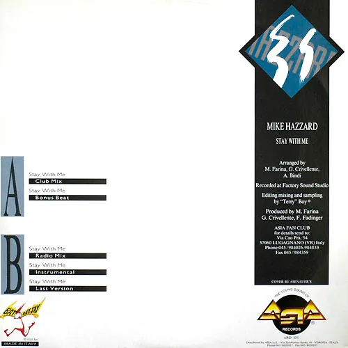 Album cover for Stay With Me by Mike Hazzard