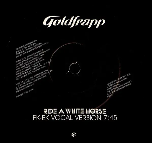 Goldfrapp - Ride A White Horse, Electronic, Electro, House, 2006 - Mute, UK, Vinyl 1x 12", 45 RPM, Single 1/2