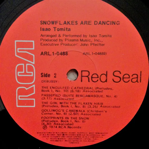 Album cover for Snowflakes Are Dancing by Tomita