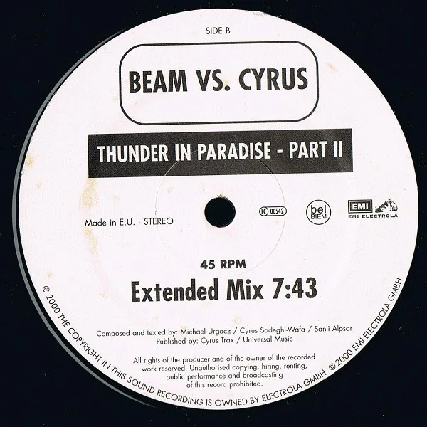 Album cover for Thunder In Paradise - Part II by Beam Vs. Cyrus