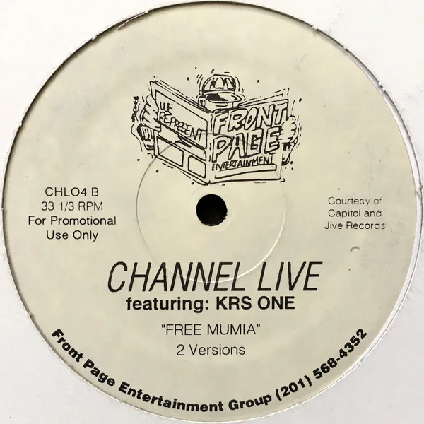 Album cover for Free Mumia by Channel Live Featuring KRS-One