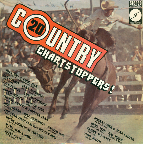 Various - 20 Country Chartstoppers, Folk, World, & Country, Country, 1972 - Select Records, Australia, Vinyl 1x LP, Compilati