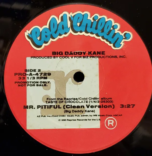 Big Daddy Kane - Mr. Pitiful, Hip Hop, 1990 - Cold Chillin', Reprise Records, US, Vinyl 1x 12", Promo, 33 ⅓ RPM