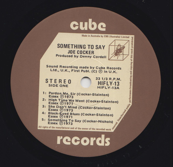 Joe Cocker - Something To Say - 0 - Classic Rock, Funk, Soul - Cube Records - Vinyl 1x LP, Album, Reissue