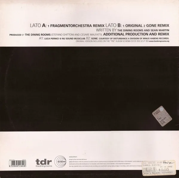 Album cover for Tunnel by Dining Rooms, The