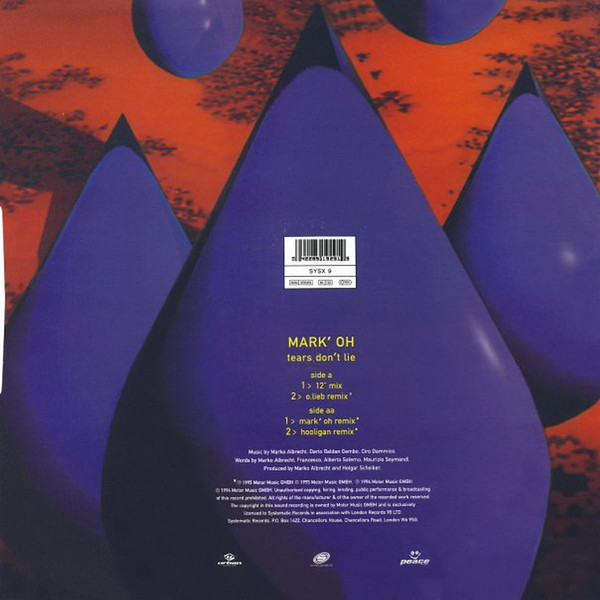 Album cover for Tears Don't Lie by Mark 'Oh