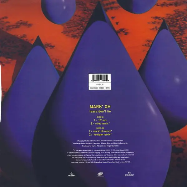 Album cover for Tears Don't Lie by Mark 'Oh