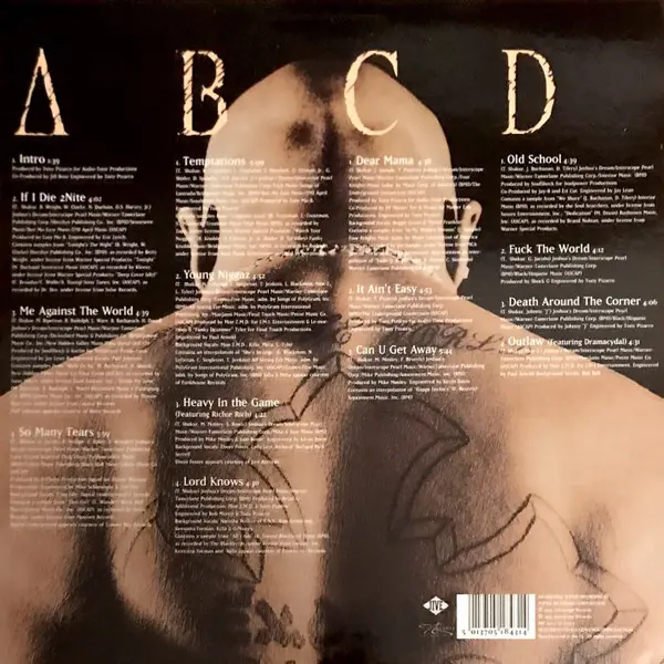 2Pac - Me Against The World, Hip Hop, Conscious, G-Funk, Gangsta, 1998 - Amaru Records (2), Jive, Europe, Vinyl 2x LP, Album,