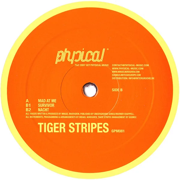 Album cover for Mad At Me by Tiger Stripes