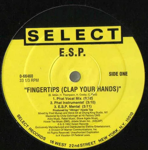 Album cover for Fingertips (Clap Your Hands) by E.S.P. (3)