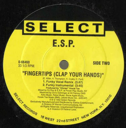 Album cover for Fingertips (Clap Your Hands) by E.S.P. (3)