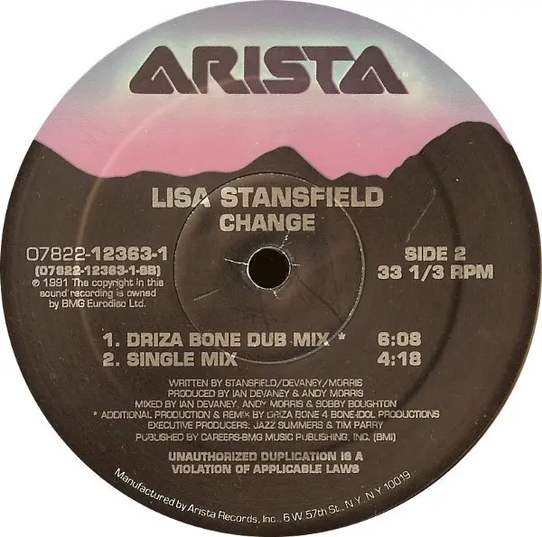 Lisa Stansfield - Change, Electronic, House, 1991 - Arista, US, Vinyl 1x 12", 33 ⅓ RPM