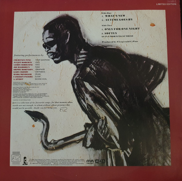 Courtney Pine - Traditions Beckoning - 1988 - Easy Listening, Smooth Jazz - Antilles New Directions - Vinyl 1x 12", 45 RPM, E