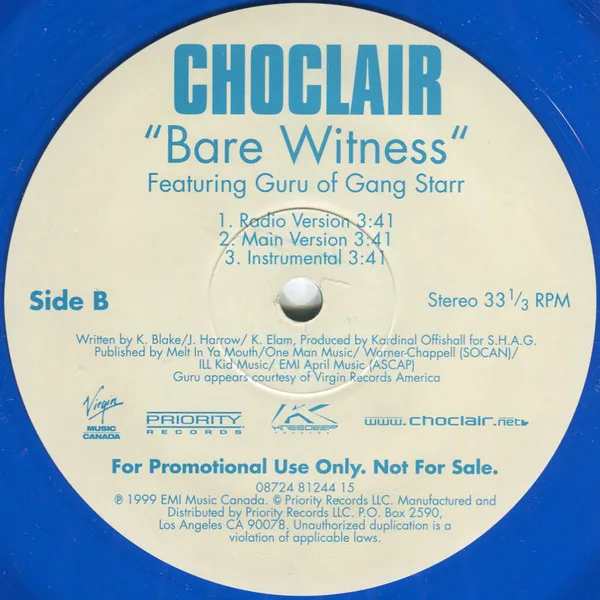 Album cover for Let's Ride / Bare Witness by Choclair