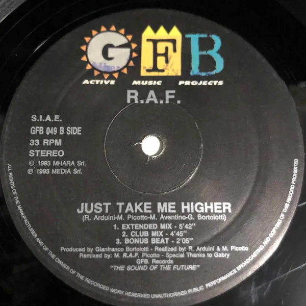 Album cover for Just Take Me Higher by R.A.F.