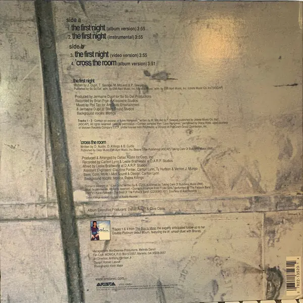 Album cover for The First Night by Monica