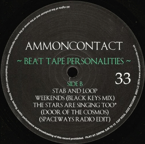 AmmonContact - Beat Tape Personalities, Electronic, Broken Beat, Leftfield, 2003 - Soul Jazz Records, UK, Vinyl 1x 12"