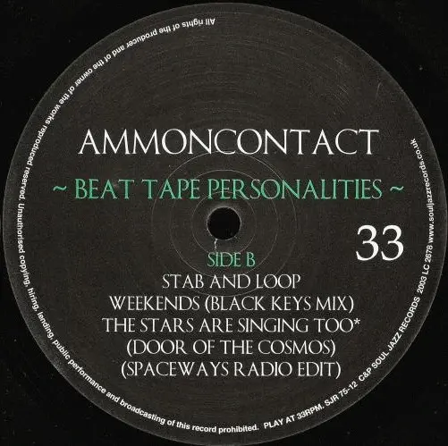 AmmonContact - Beat Tape Personalities, Electronic, Broken Beat, Leftfield, 2003 - Soul Jazz Records, UK, Vinyl 1x 12"