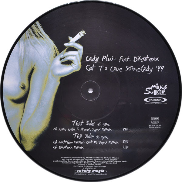 Lady Plus Feat. Discotexx - Got To Love Somebody '99, Electronic, House, 1999 - Milk & Sugar Recordings, Germany, Vinyl 1x 12