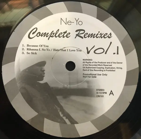 Ne-Yo - Complete Remixes Vol.1, Funk / Soul, Hip Hop, Not On Label, Japan, Vinyl 1x 12", EP, Promo