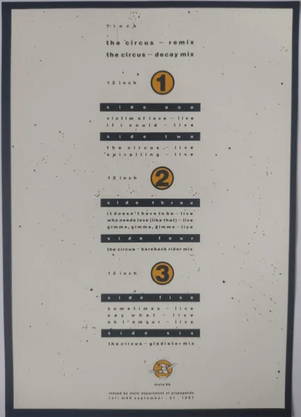 Album cover for The Circus (Live) by Erasure